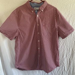 Nautica Red Checked Button Down Shirt